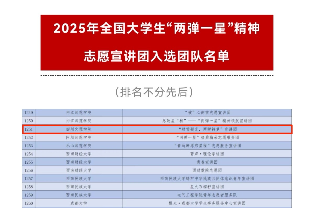 喜报！公司“财管凝光，两弹铸梦”宣讲团成功入选2025年全国老员工“两弹一星”精神志愿宣讲团